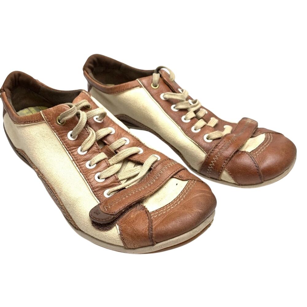 MERRELL PIROUETTE Brown Leather Canvas Shoes sz 6